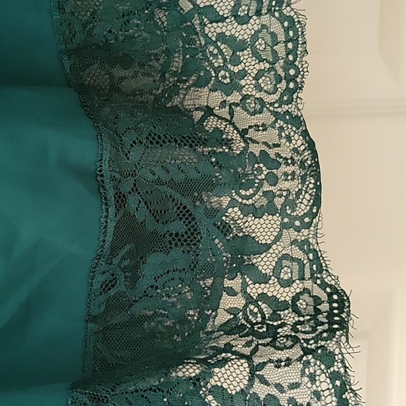 NWT Emerald Green Lace Bottom Dress BloomChic 14/16 1X - Picture 6 of 7